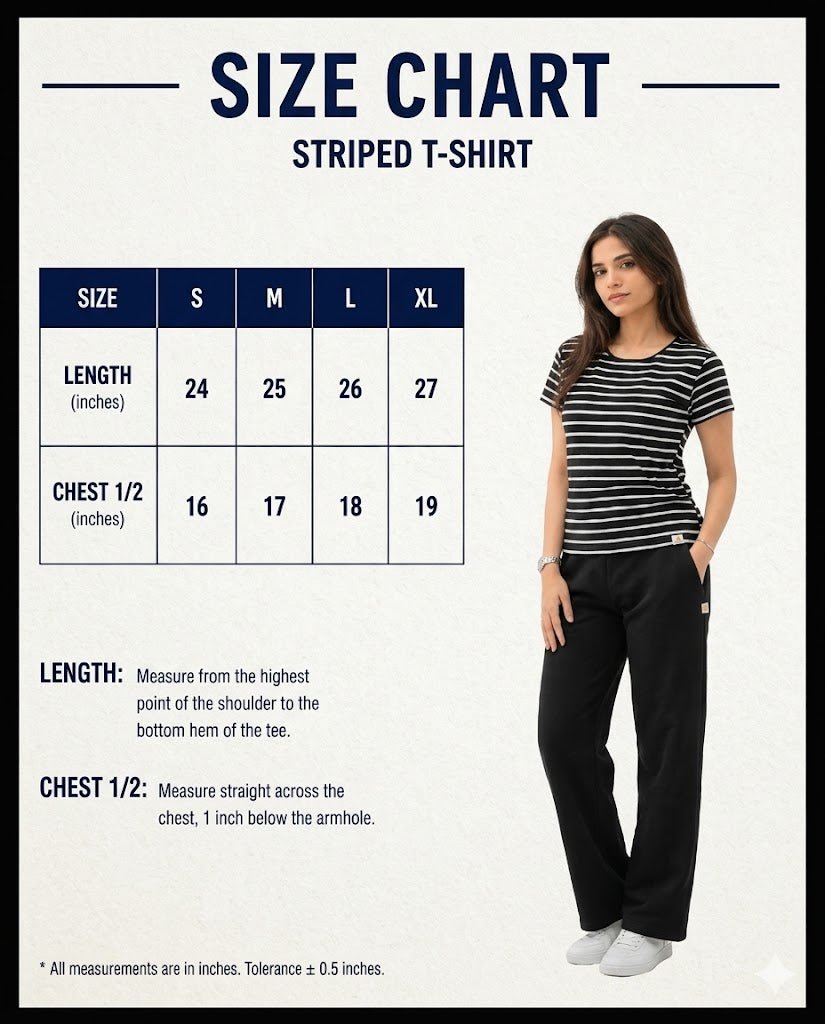 striped T-shirt - women's clothing Pakistan