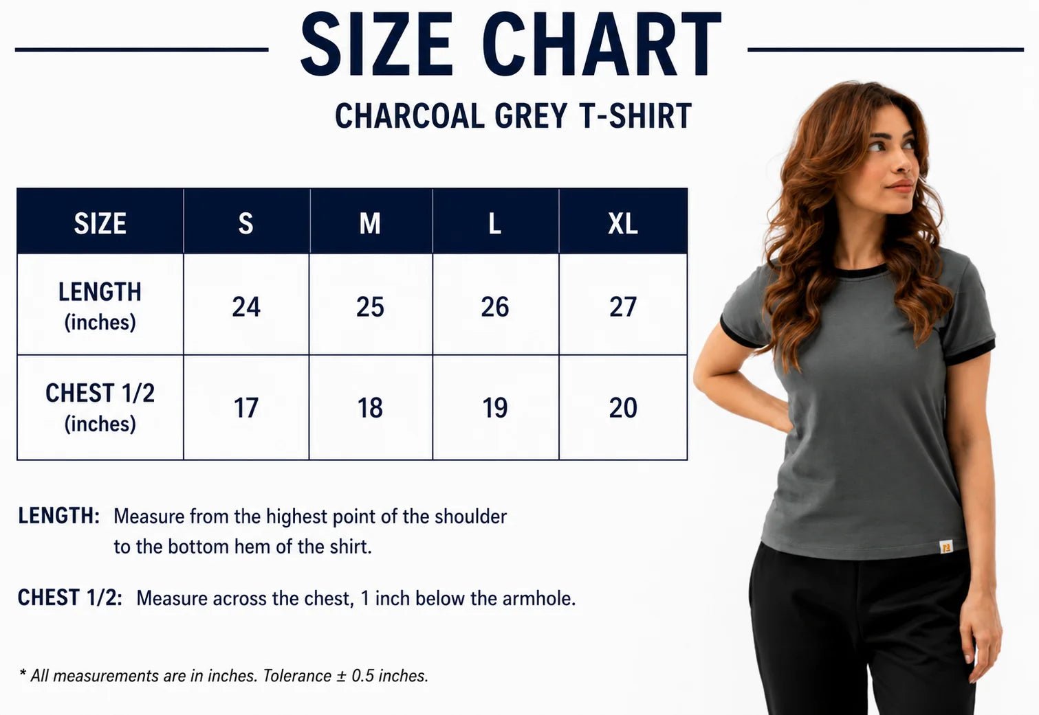 CHARCOAL GREY T - SHIRT - women's clothing Pakistan