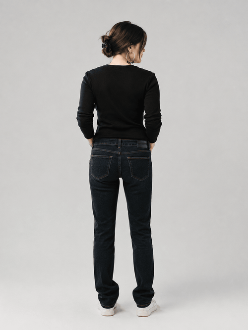 Black Ribbed T-Shirt - women's clothing Pakistan