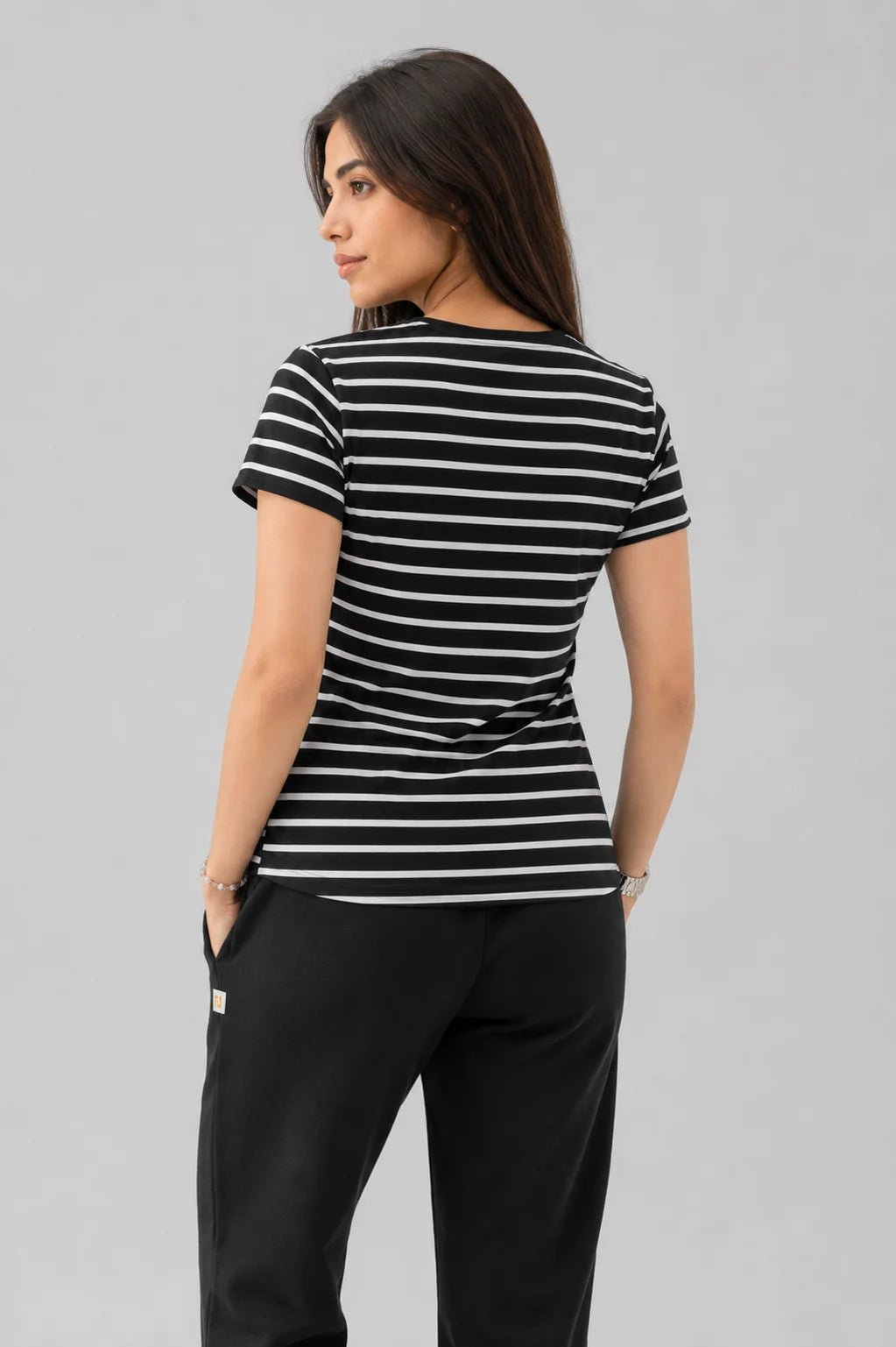 striped T-shirt - women's clothing Pakistan