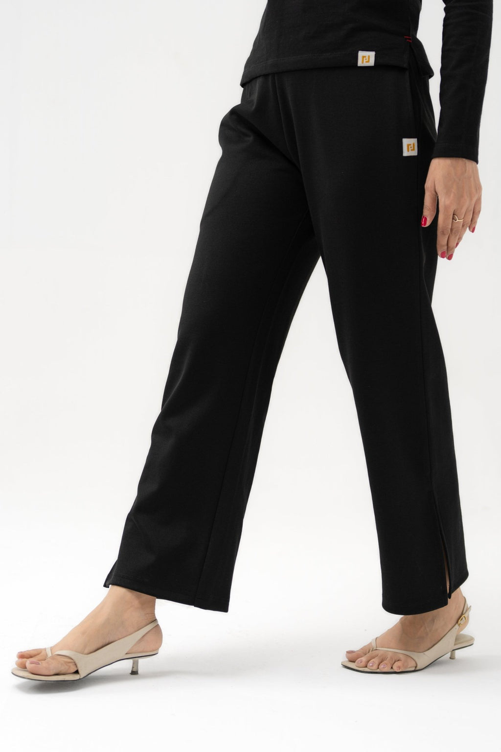 BLACK HIGH WAIST PANTS - women's clothing Pakistan