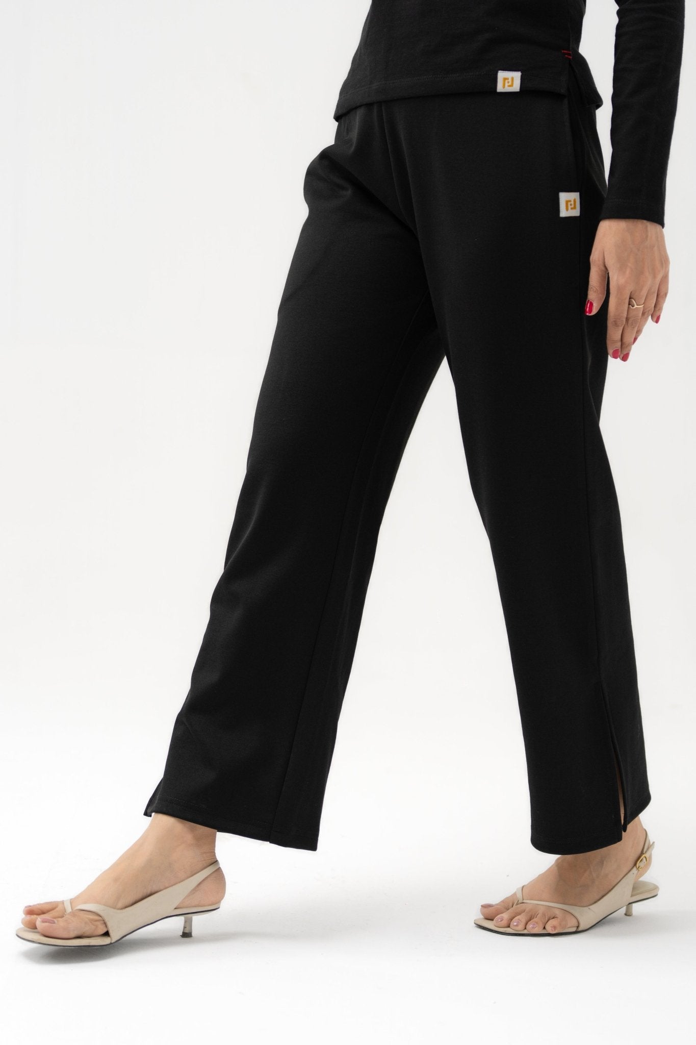 BLACK HIGH WAIST PANTS - women's clothing Pakistan