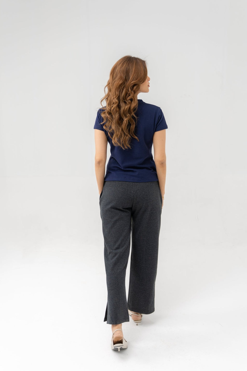 HIGH WAIST TERRY PANTS - women's clothing Pakistan