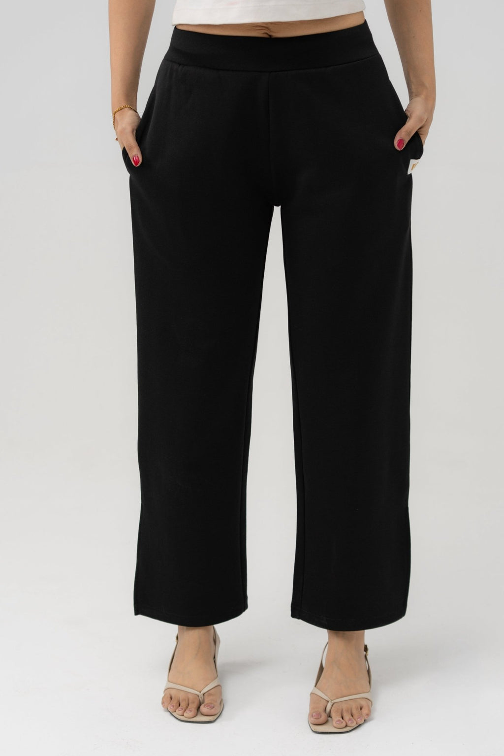 BLACK HIGH WAIST PANTS - women's clothing Pakistan