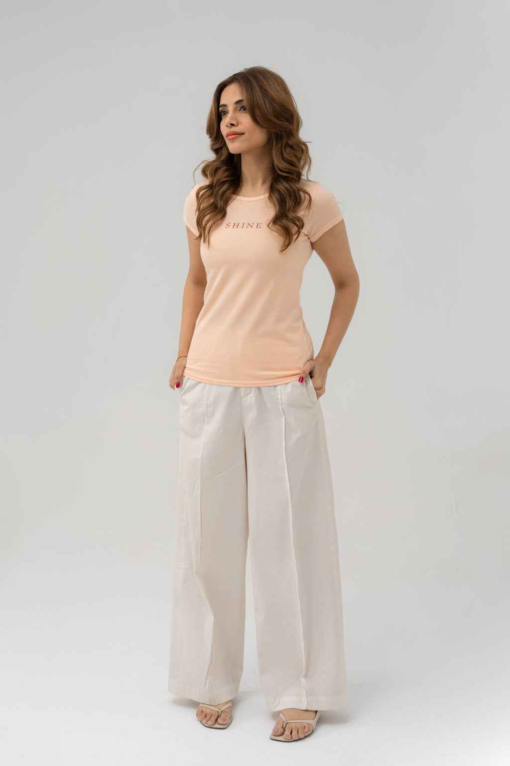 Peach T-shirt - women's clothing Pakistan