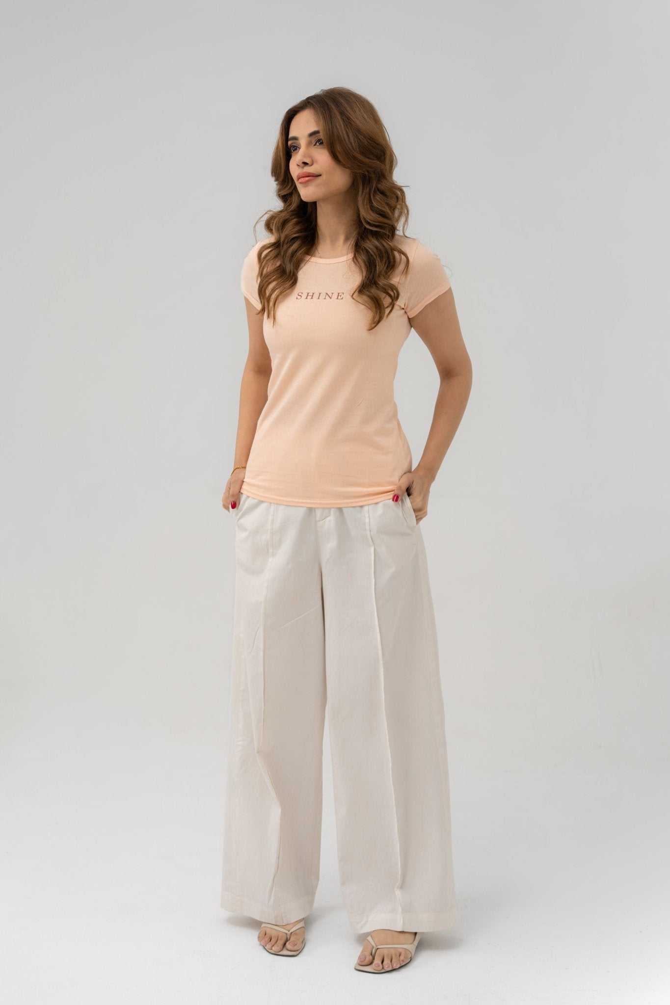 Peach T-shirt - women's clothing Pakistan