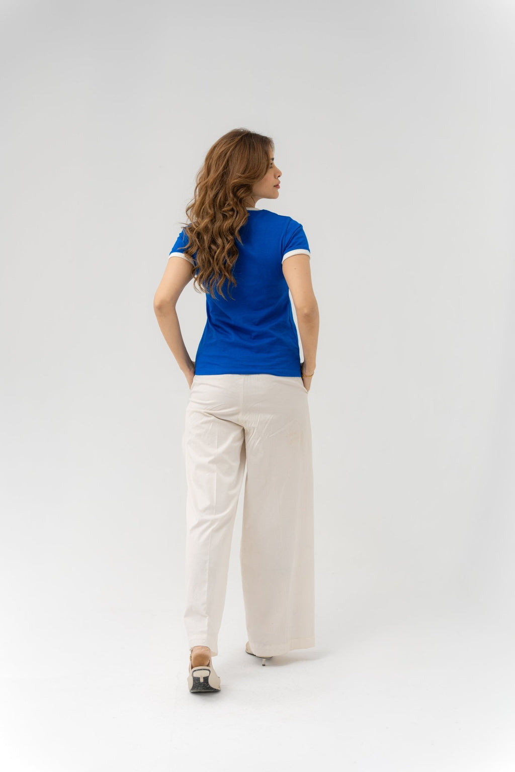 COBALT BLUE T - SHIRT - women's clothing Pakistan