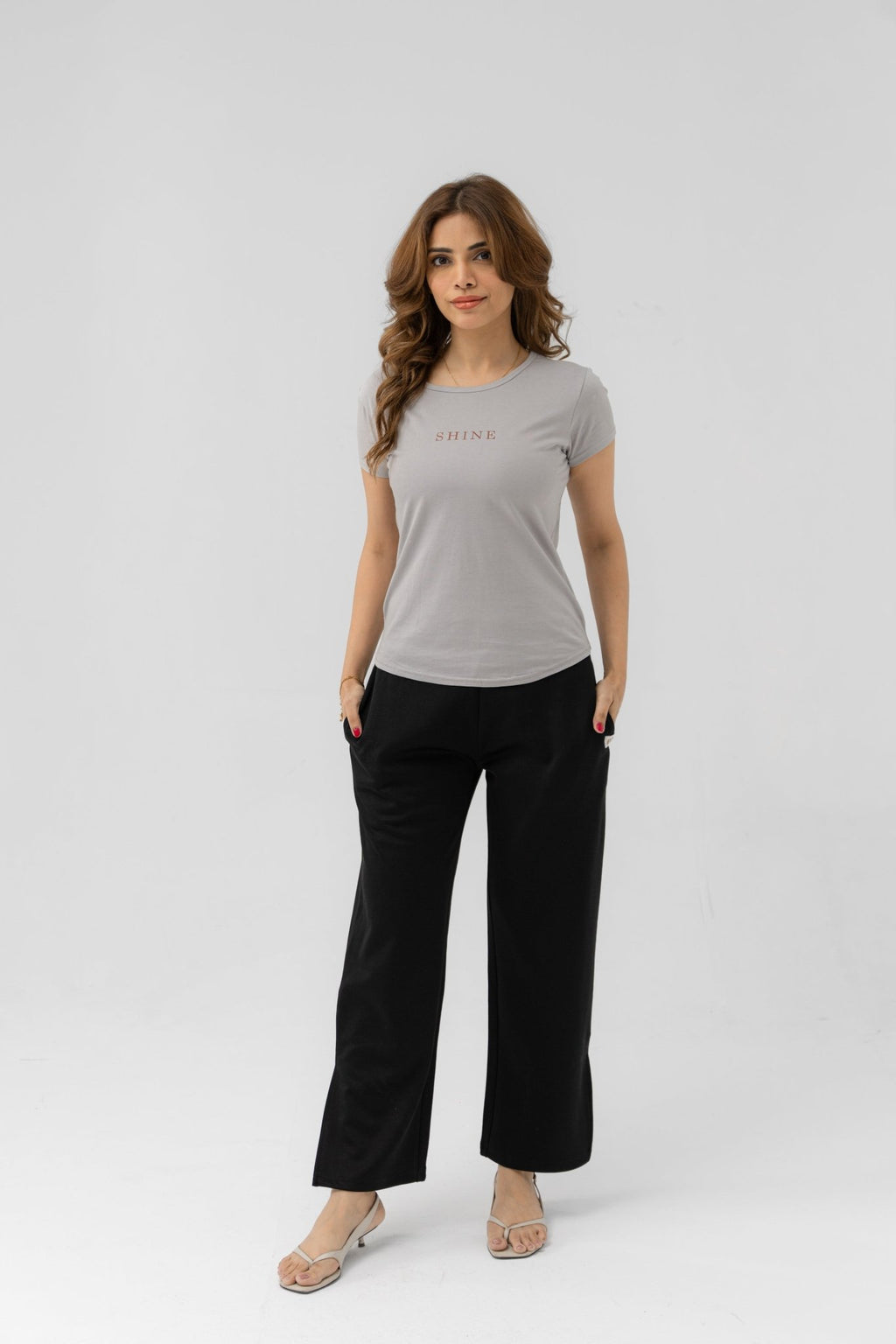 BLACK HIGH WAIST PANTS - women's clothing Pakistan