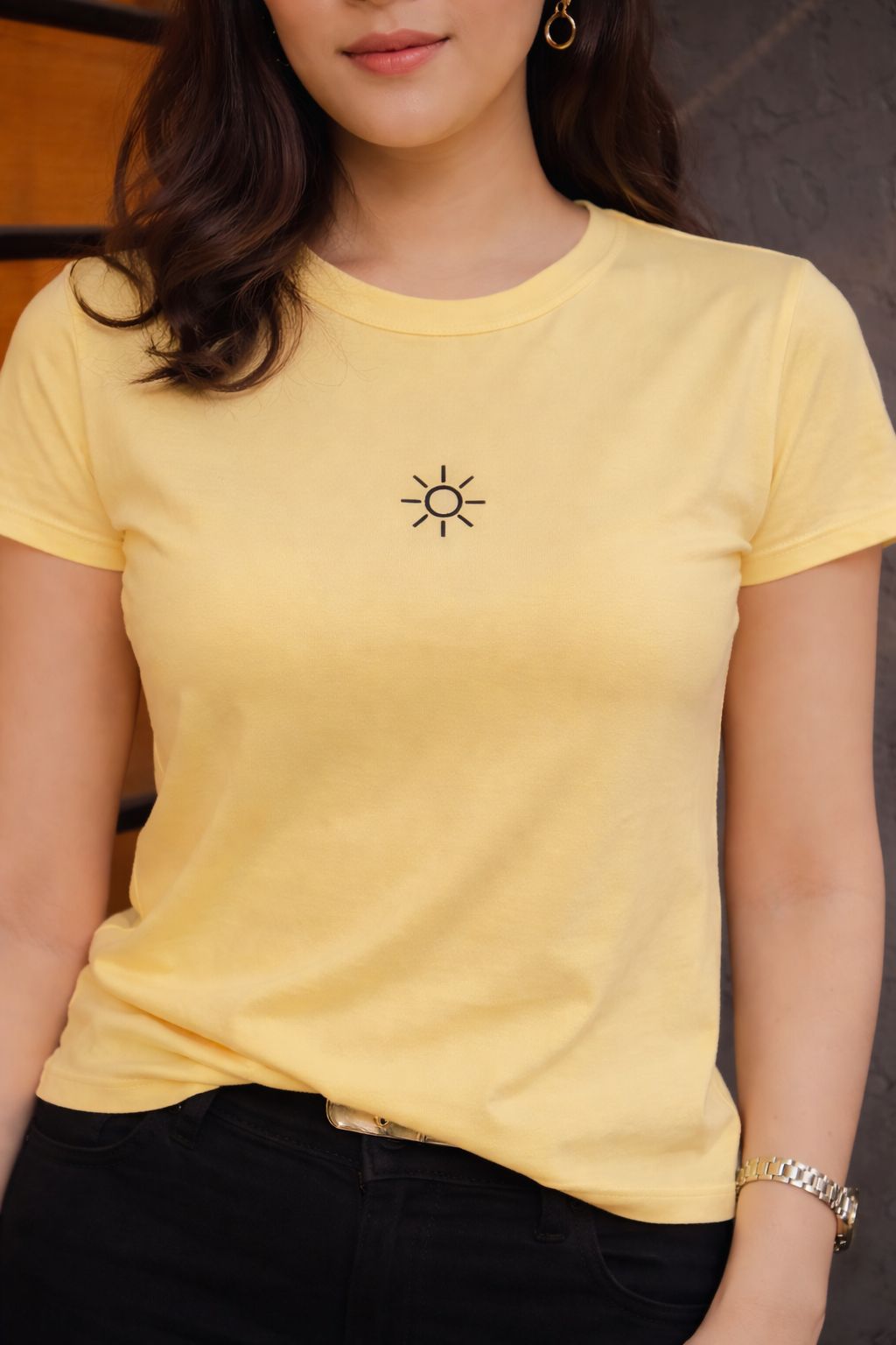 Soft Yellow Ribbed top